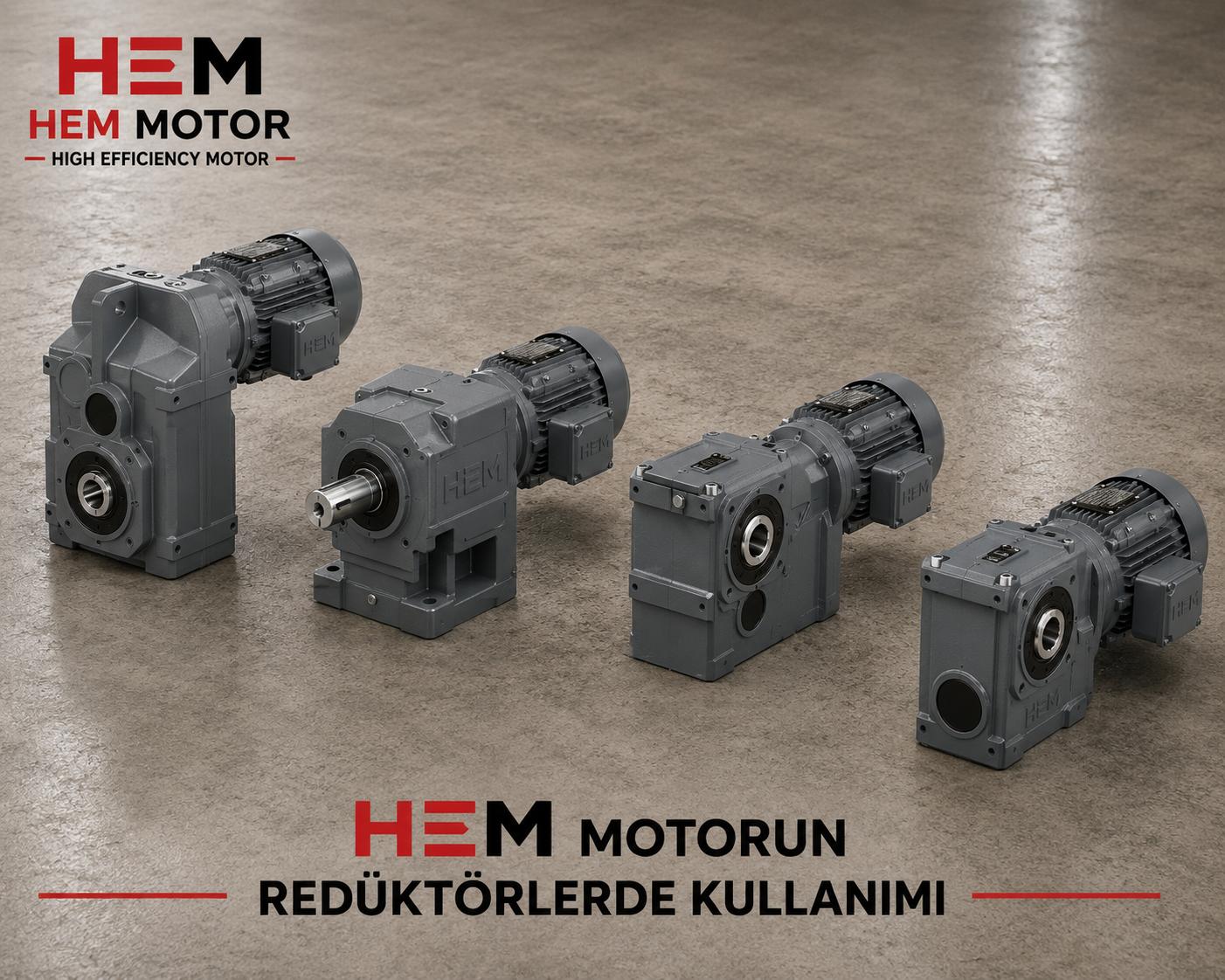 M-HEM series helical gear reducer housing options and motor adaptation