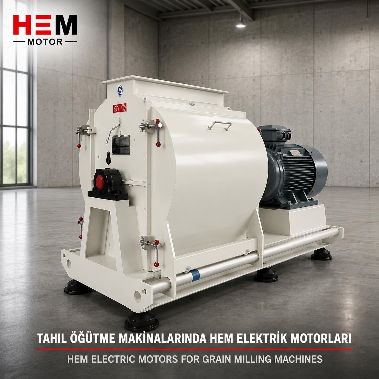Electric motor selection in a bread and pastry plant