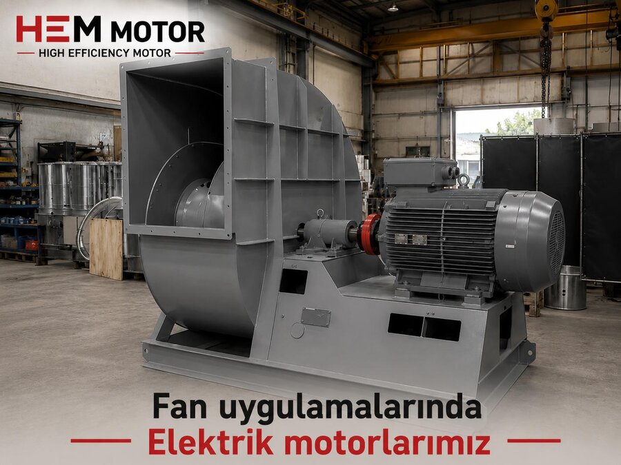 Fan ve Aspiratör Motorunda Konsol (Overhung) Çark Yükü: Mil Eğilmesi, Yataklama ve Doğru Seçim
