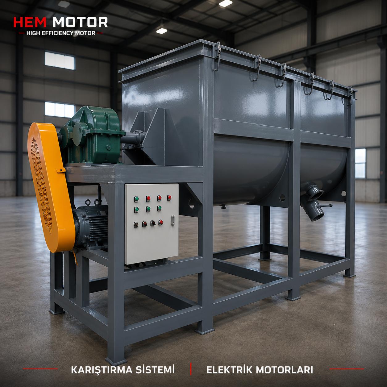 Fermantasyon ve biyoreaktör tesisi karıştırıcı, blower ve pompa elektrik motorları