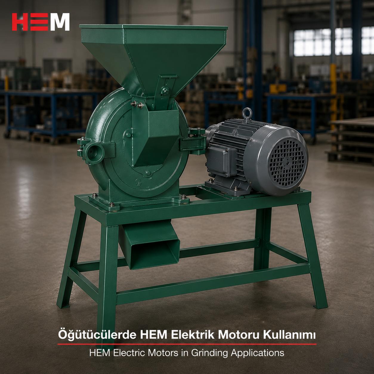 Layout of shredder, extruder and granulator motors in a plastic recycling plant