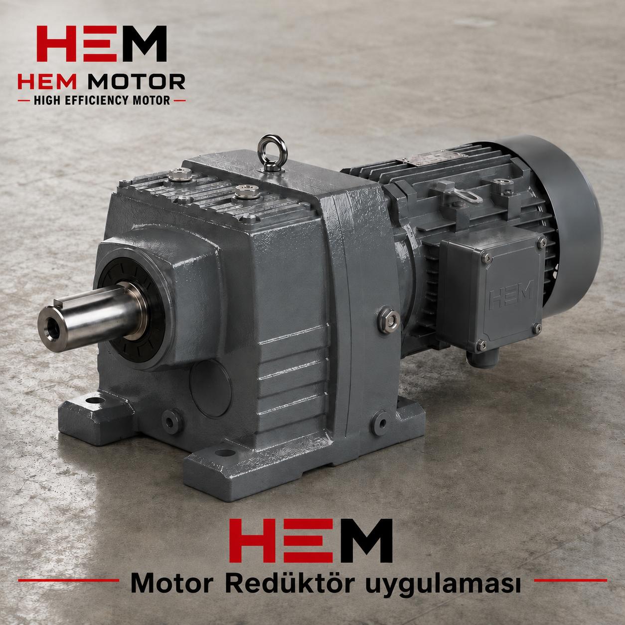 HEM Motor HF series parallel shaft helical gear reducer