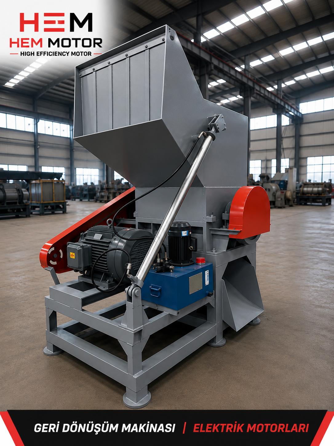 Cast iron, high-IP-protection tripper drive motor in a dusty mining stockyard