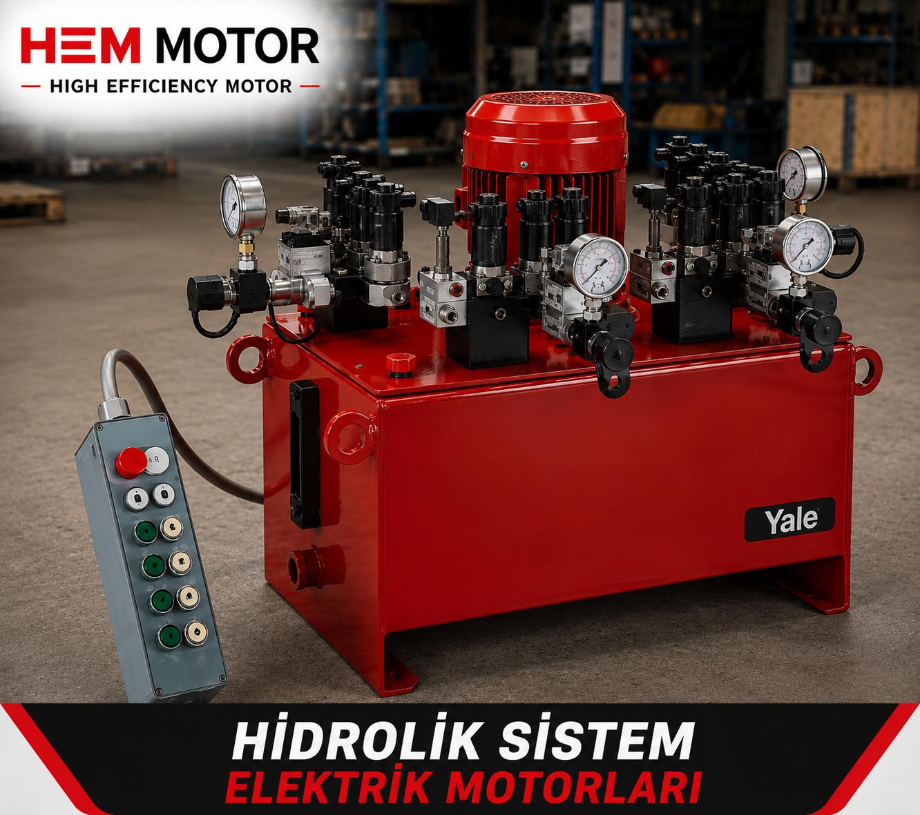 Hydraulic unit cast iron body continuous-duty electric motor