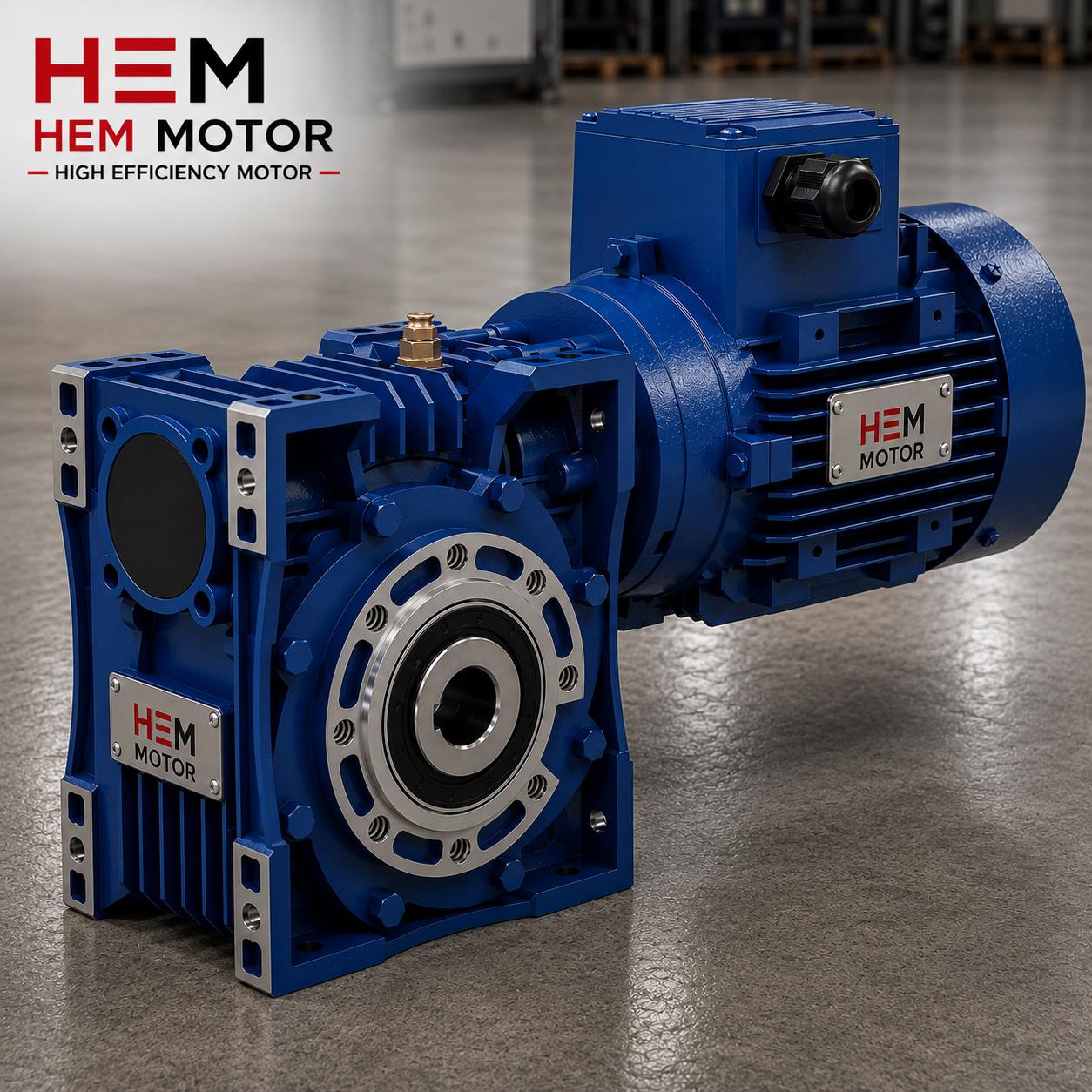 HEM Motor redüktörlü elektrik motoru, motor ve redüktör birleşik gearmotor